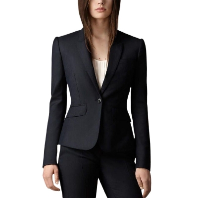 Picture of Black blazer for women winter | Formal women blazer suit long | Blazer coat for women
