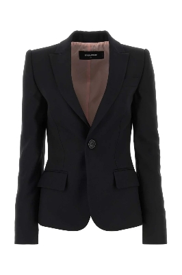 Picture of Black blazer for women winter | Formal women blazer suit long | Blazer coat for women
