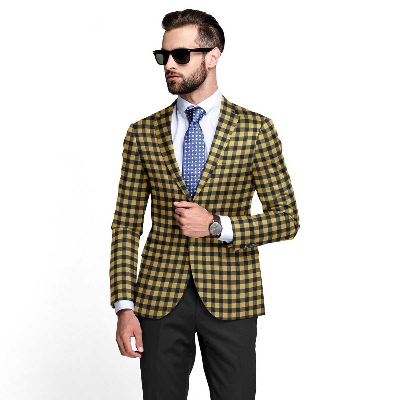 Picture of Check blazer for men stylish | Brand blazer for men black low price | China blazer for men - Export quality fabrics