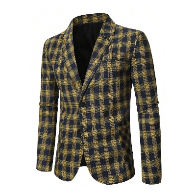Picture of Check blazer for men stylish | Brand blazer for men black low price | China blazer for men - Export quality fabrics