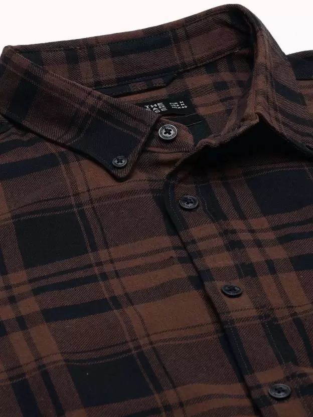 Picture of High quality shirt for men new 2024 brand stylish black | Premium quality cotton shirt for men | Check shirt for men black