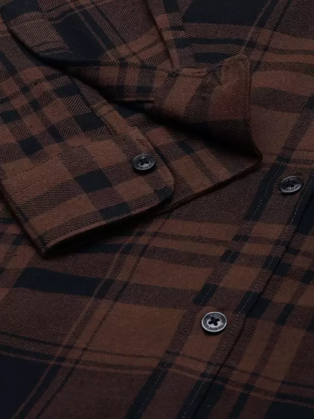 Picture of High quality shirt for men new 2024 brand stylish black | Premium quality cotton shirt for men | Check shirt for men black