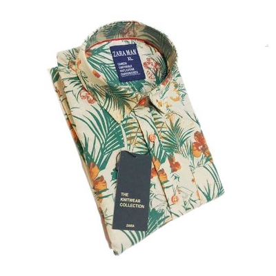 Picture of High quality beach shirt for men new 2024 brand stylish black | Premium quality casual cotton shirt for men | Printed shirt for men black