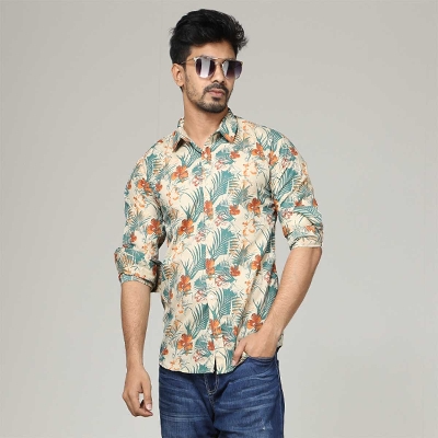 Picture of High quality beach shirt for men new 2024 brand stylish black | Premium quality casual cotton shirt for men | Printed shirt for men black
