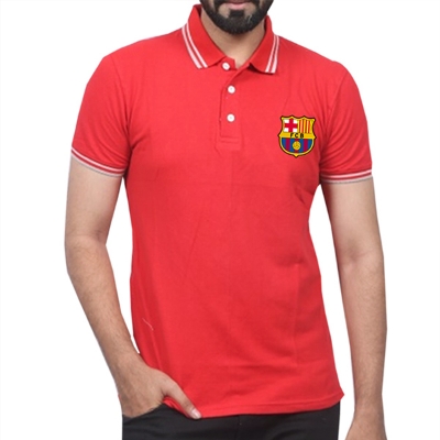 Picture of Club jersey polo shirt for man new 2024 full brand | Barcelona premium polo shirt for men new 2024 brand | Export quality red polo t shirt for men at low price