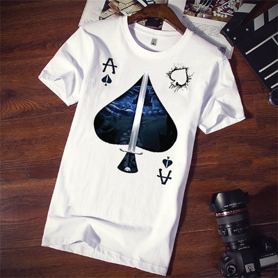 Picture of Printed white tshirt for men new 2025 brand stylish | 100% cotton t shirt for men high quality white | Export quality t shirt for men white