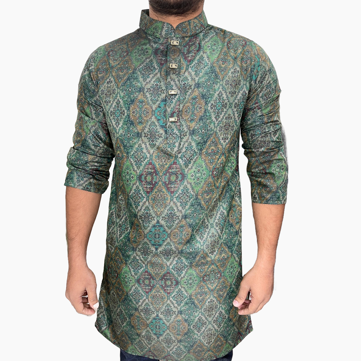 Picture of Stylish panjabi for men new collection 2024 brand | Purple, maroon, olive and black high quality panjabi collection | Premium soft cotton panjabi at low price - panjabi  - Printed panjabi for gift item