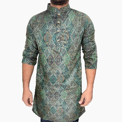 Picture of Stylish panjabi for men new collection 2024 brand | Purple, maroon, olive and black high quality panjabi collection | Premium soft cotton panjabi at low price - panjabi  - Printed panjabi for gift item