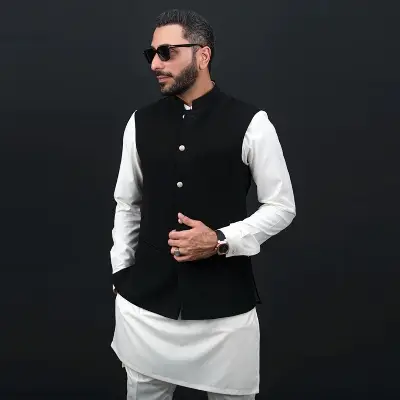 Picture of Buy Premium Designer Wedding Koti for Panjabi Outfits – Ideal for Groom, Groomsmen, and Ethnic Events with Stunning Embroidered Detailing | Explore Trendy Wedding Koti for Panjabi Style – Perfect Match for Kurta Pajama, Adds Royal Look to Wedding