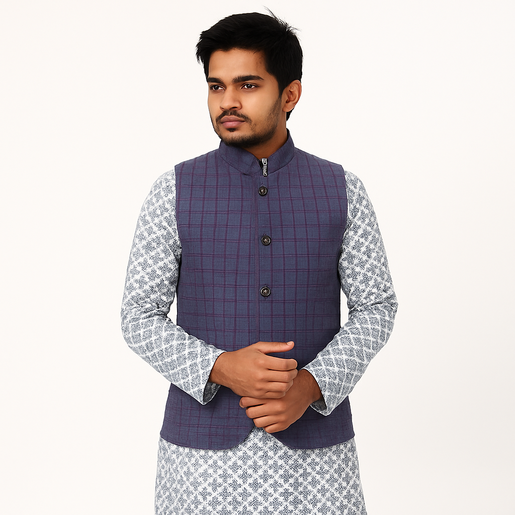 Picture of Buy Premium Designer Wedding Koti for Panjabi Outfits – Ideal for Groom, Groomsmen, and Ethnic Events with Stunning Embroidered Detailing | Explore Trendy Wedding Koti for Panjabi Style – Perfect Match for Kurta Pajama, Adds Royal Look to Wedding