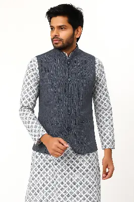 Picture of Buy Premium Designer Wedding Koti for Panjabi Outfits – Ideal for Groom, Groomsmen, and Ethnic Events with Stunning Embroidered Detailing | Explore Trendy Wedding Koti for Panjabi Style – Perfect Match for Kurta Pajama, Adds Royal Look to Wedding