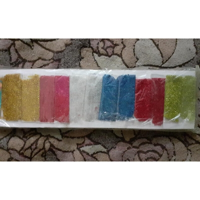 Picture of 6 colours Glitter contains 12 Sheets for Crafting