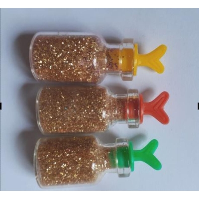 Picture of Glitter 3 Pieces bottles  for Crafting- Golden Colour