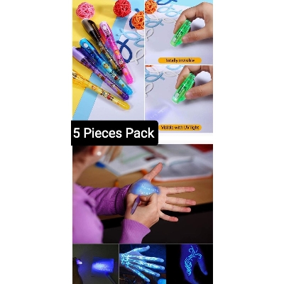 Picture of 3 In 1 Invisible Magic Pen (5 Pieces) - Pen