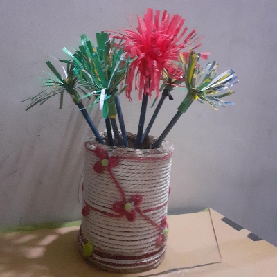 Picture of Jute Rope Craft Pen Holder or Mini Flower Vase (1 Piece)