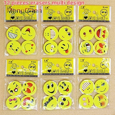 Picture of 12 pieces Emoji Erasers - multi designed (1 dozen or 12 pieces)