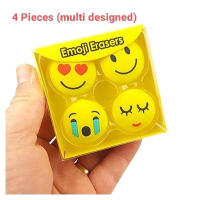 Picture of 4 Pieces Emoji multi designed Erasers ( 4 Pieces)