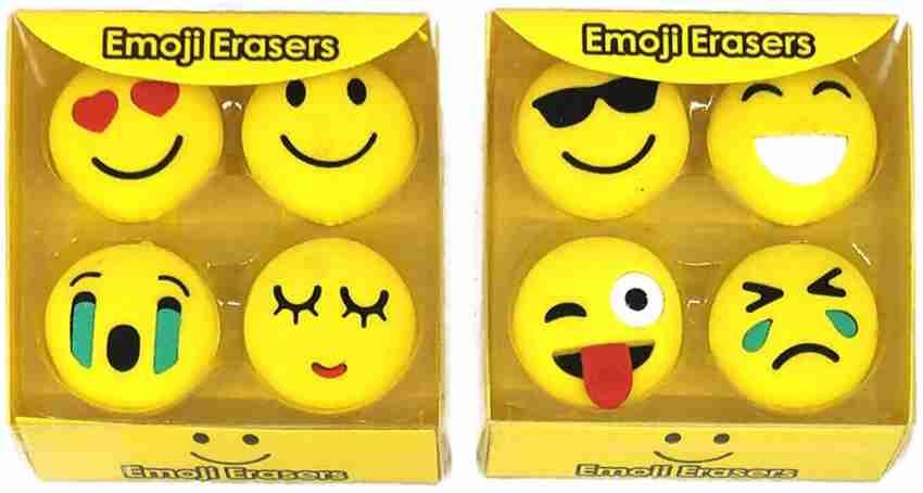 Picture of 4 Pieces Emoji multi designed Erasers ( 4 Pieces)