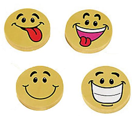 Picture of 4 Pieces Emoji multi designed Erasers ( 4 Pieces)
