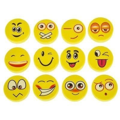 Picture of 4 Pieces Emoji multi designed Erasers ( 4 Pieces)