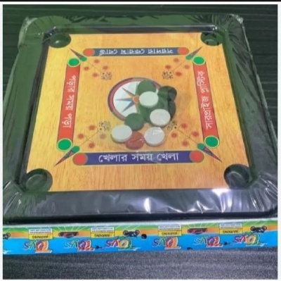 Picture of 2 in 1 Mini Carrom Board with Ludu Game Board