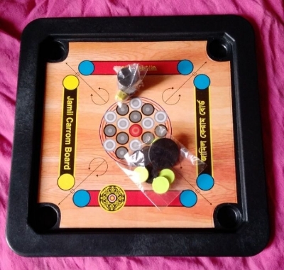 Picture of 2 in 1 Mini Carrom Board with Ludu Game Board