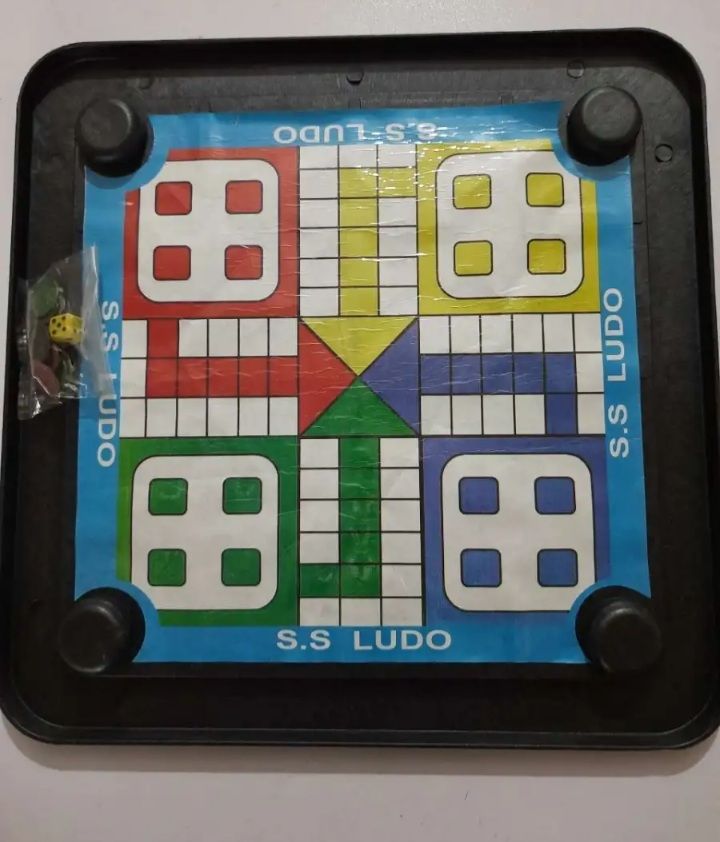 Picture of 2 in 1 Mini Carrom Board with Ludu Game Board