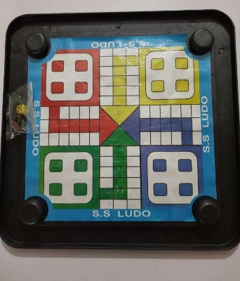 Picture of 2 in 1 Mini Carrom Board with Ludu Game Board