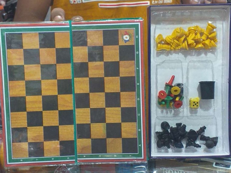 Picture of 3 in 1 Mini Chess, Ludu and Snake /Ladder Game Board