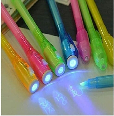 Picture of invisible ink Magic pen with uv torch light for secret message - 1 Piece