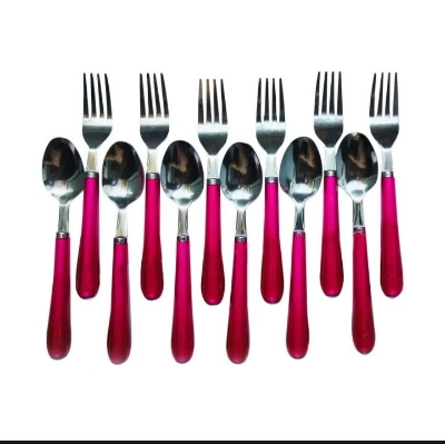 Picture of Colorful 6×2 =12 Pieces Tea Spoons with Forks