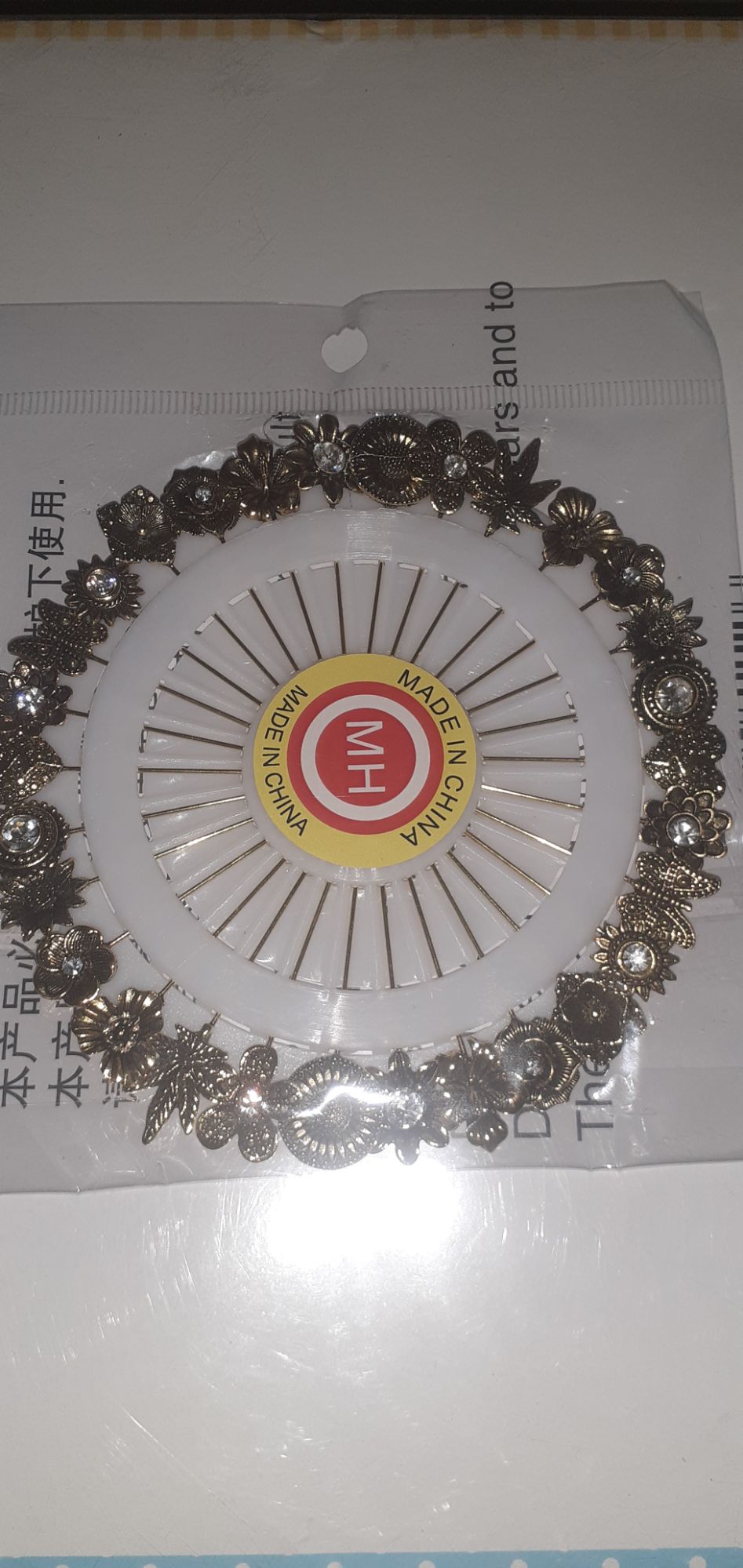 Picture of 1 wheel or 30 pieces antic metal hijab pins or broonches