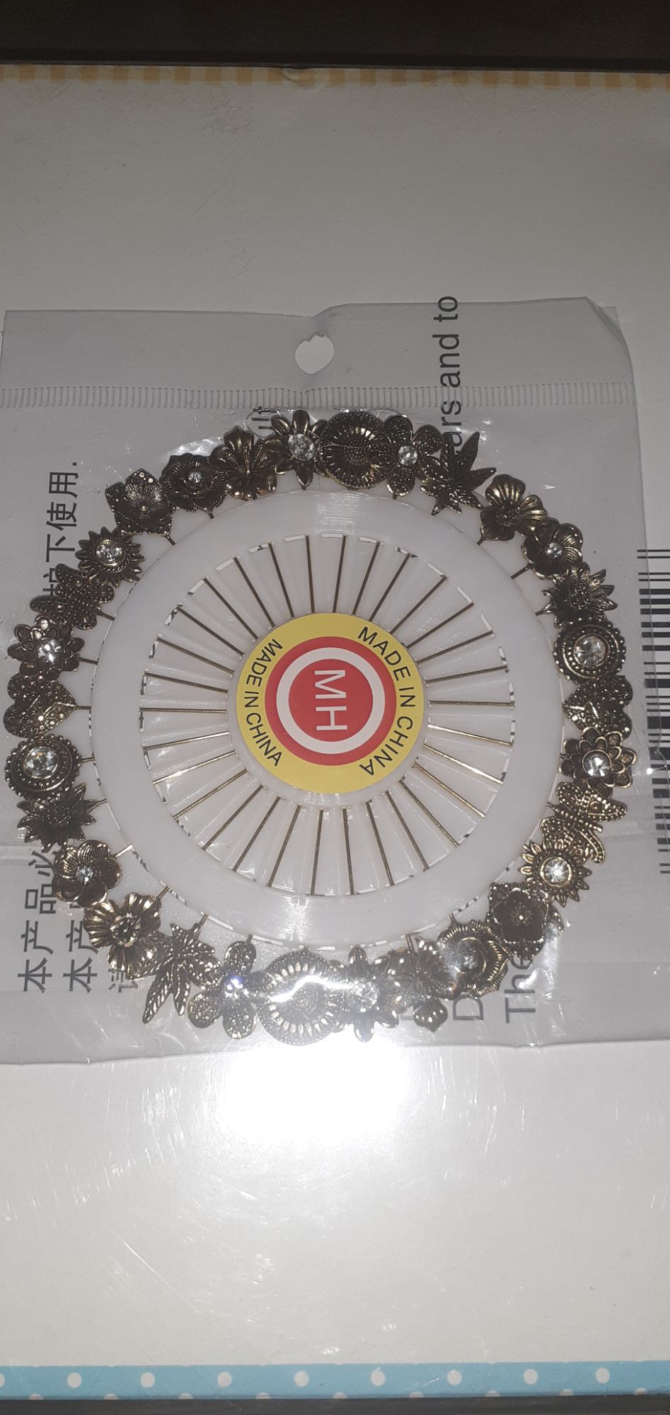 Picture of 1 wheel or 30 pieces antic metal hijab pins or broonches