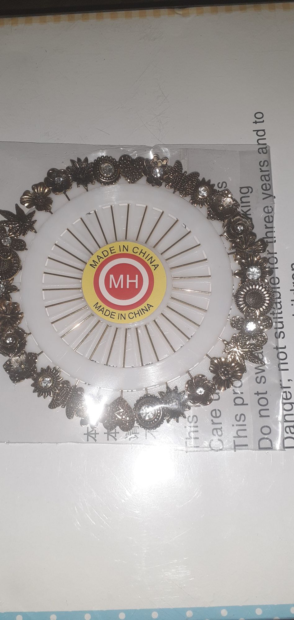 Picture of 1 wheel or 30 pieces antic metal hijab pins or broonches