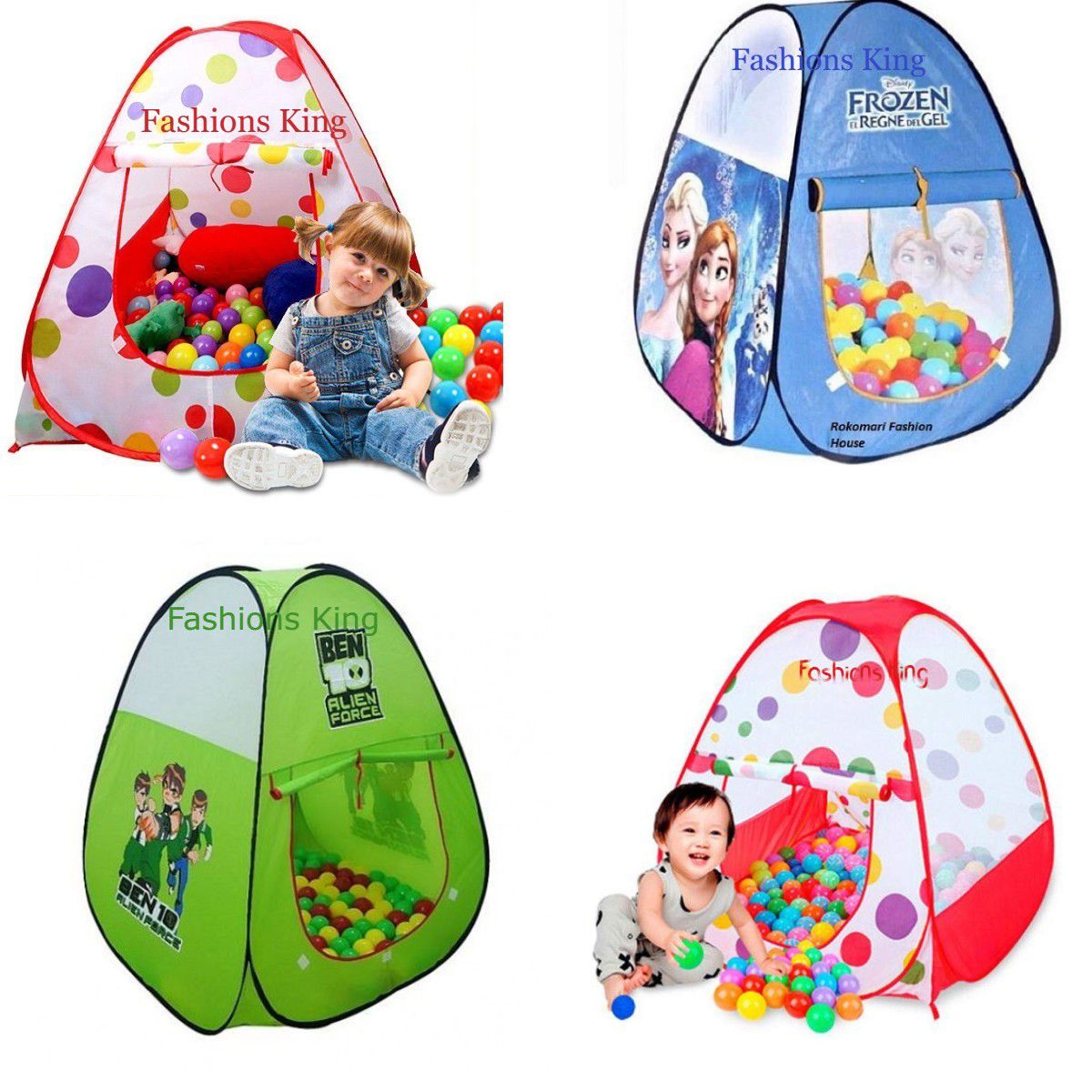 Picture of Baby Play Tent House with 50 balls free
