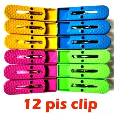 Picture of 1 dozen or 12 pieces cloths hanging dry clips