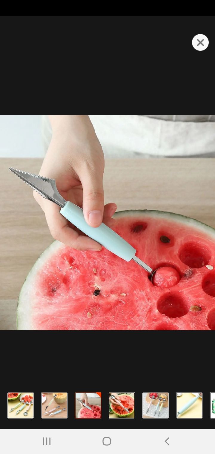 Picture of Fruit design cutter with scoop dual sided