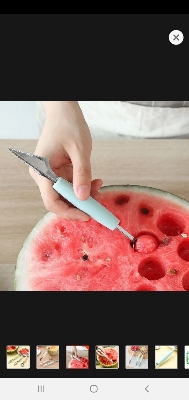 Picture of Fruit design cutter with scoop dual sided
