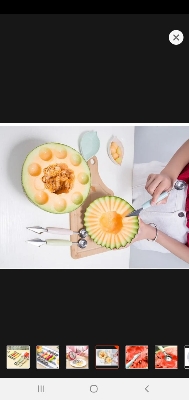 Picture of Fruit design cutter with scoop dual sided