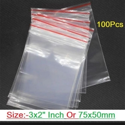 Picture of 100 Pieces 3×2" inches Ziplock Bag or poly bag