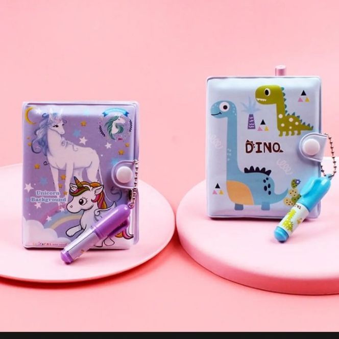 Picture of 1 Piece Mini Diary with cute pen (1 Piece)