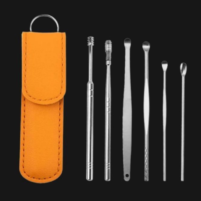 Picture of 6×2 =12 Pieces Black and Yellow Ear Cleaners