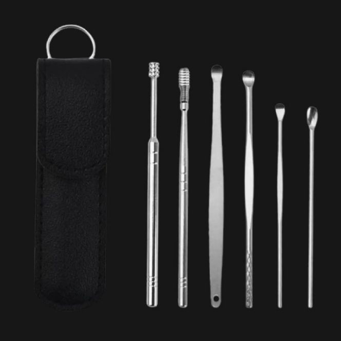 Picture of 6×2 =12 Pieces Black and Yellow Ear Cleaners