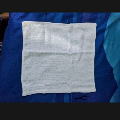 Picture of White Pocket Handkatchief or Rumal -1 piece