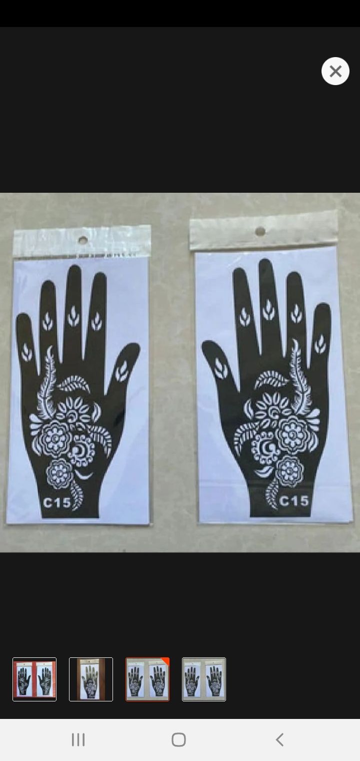 Picture of Hand Mehedi Steakers for mehedi design 4 Pieces or 2 pair