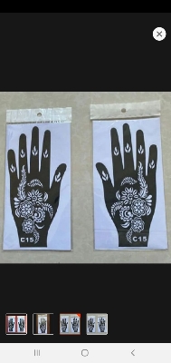 Picture of Hand Mehedi Steakers for mehedi design 4 Pieces or 2 pair