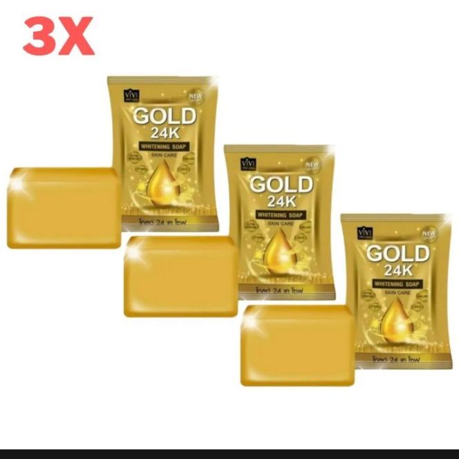 Picture of 3 Pieces Gold 24k Soap bar 80×3 grams
