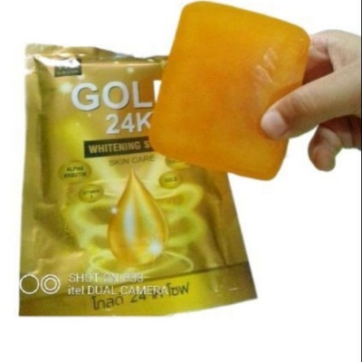 Picture of 1 Piece 80 gram Gold 24k Bar Soap