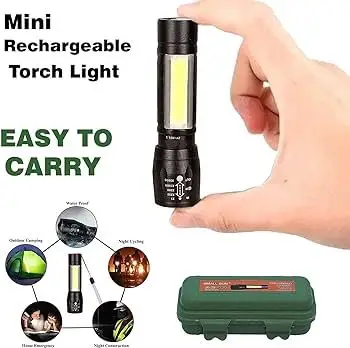 Picture of High Quality 3 in 1 Mini Portable Rechargable Waterproof USB Flash Torch Light - 1 Piece