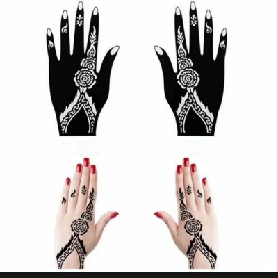 Picture of 1 Pair Mehedi designed Steakers for easy solution to mehedi art (1 pair or 2 pieces)